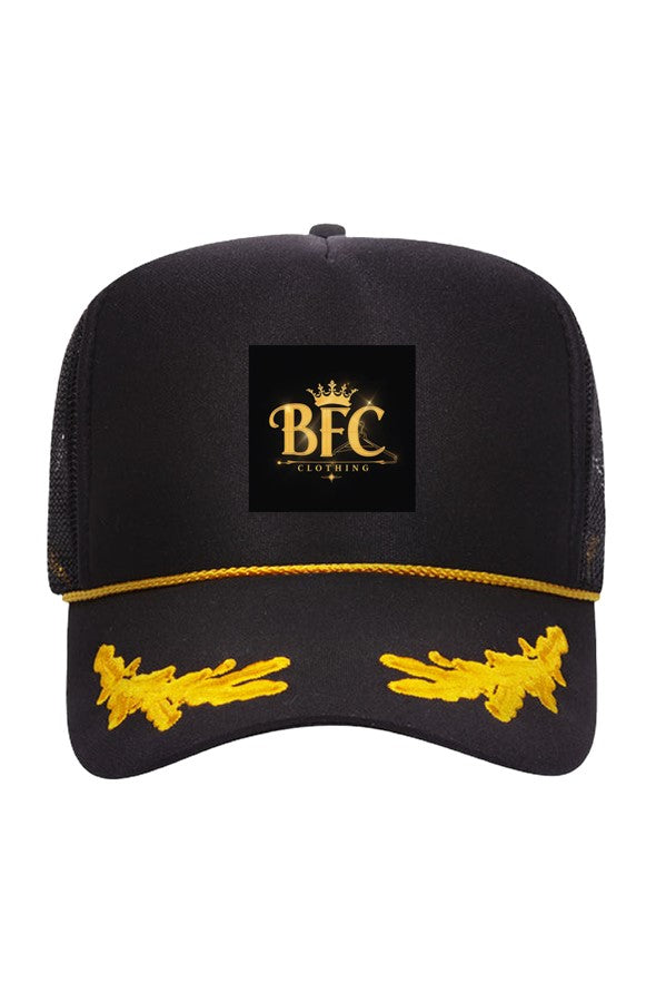 BFC Embroidered logo Gold Leaf Crown Trucker Hat
