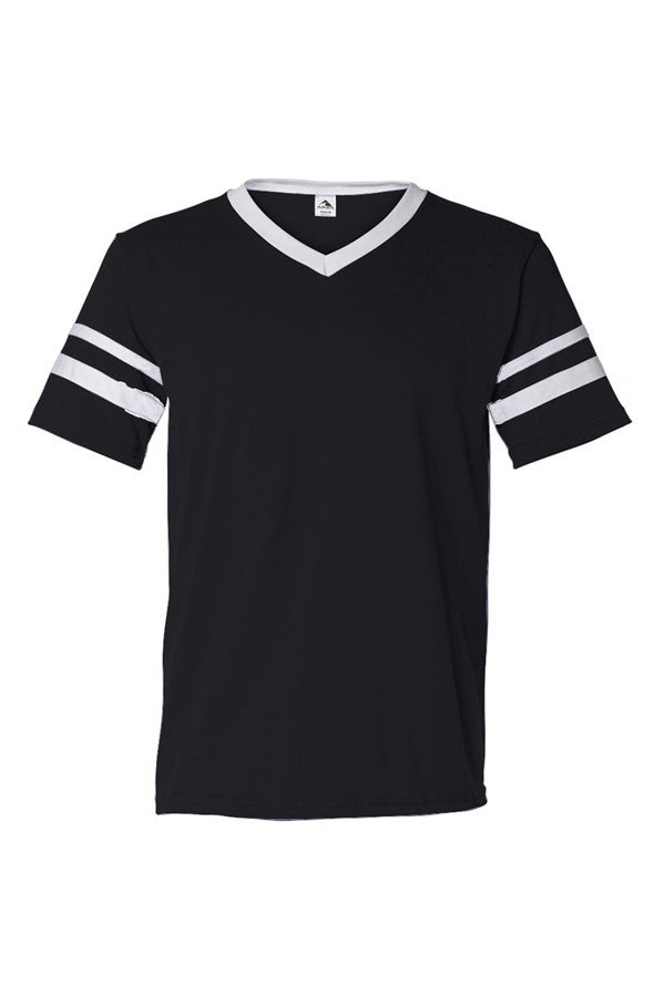 BFC No Logo Women 39 s V Neck Striped Sleeves Jersey