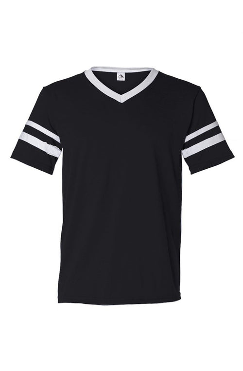 BFC No Logo Women 39 s V Neck Striped Sleeves Jersey