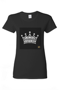 Petey Nature Music Logo Black Ladies Heavy Cotton