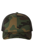 BFC No Print Green Camo Black Trucker Cap