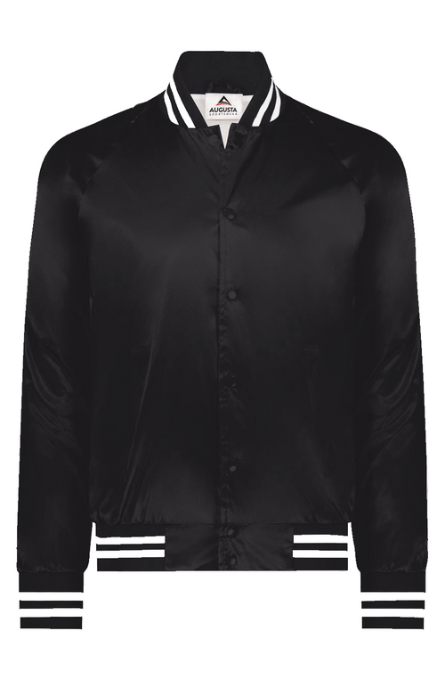 BFC No Logo Satin Baseball Varsity Jacket
